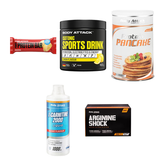 Body Attack Marken-Großset: Attack Power + Attack Isoton + 3 weitere – alle enthaltenen Artikel