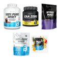 BioTech USA Marken-Großset: 100% Pure Whey + EAA Zero + 3 weitere – alle enthaltenen Artikel