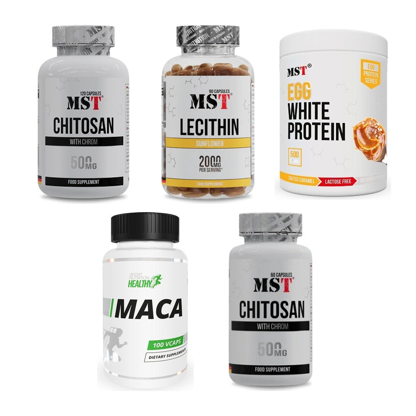MST Marken-Großset: Chitosan + Chrom + Lecithin + 3 weitere – alle enthaltenen Artikel