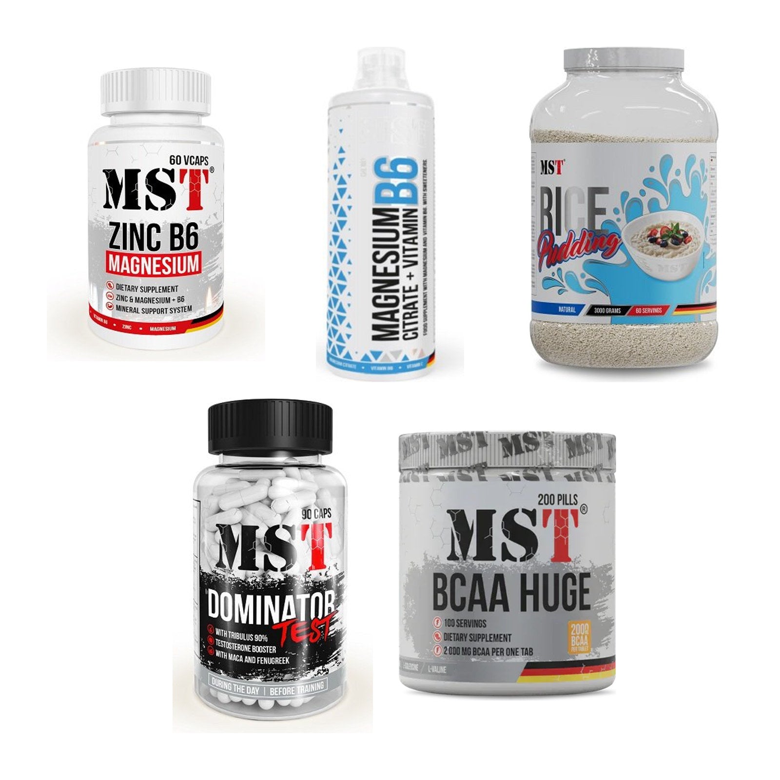 MST Marken-Großset: Zinc + Magnesium + Magnesium B6 + 3 weitere – alle enthaltenen Artikel