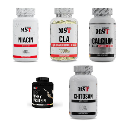 MST Marken-Großset: Niacin + CLA 1000mg + 3 weitere – alle enthaltenen Artikel