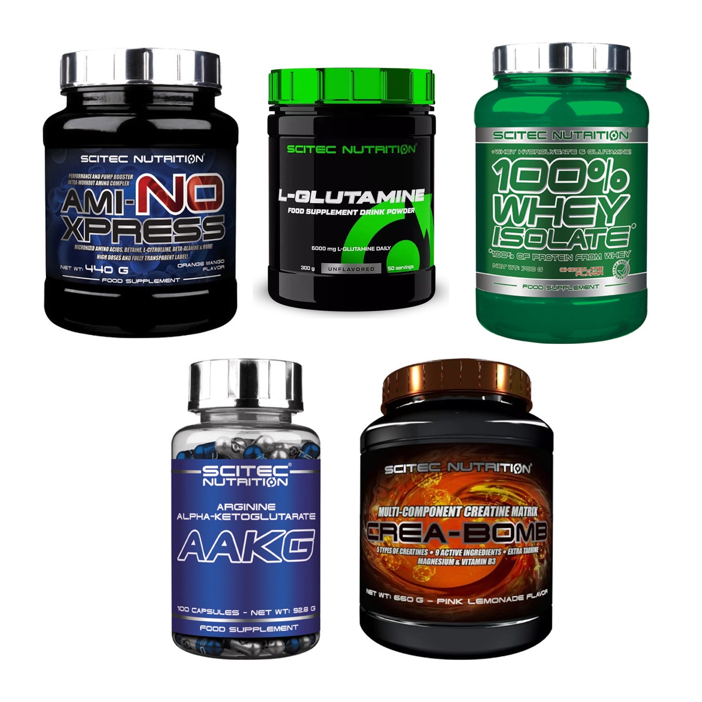 Scitec Nutrition Marken-Großset: Ami-NO Xpress + 4 weitere – alle enthaltenen Artikel