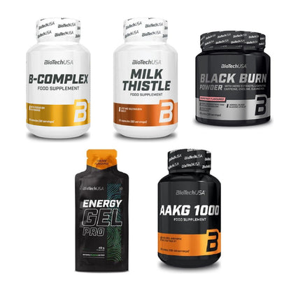 BioTech USA Marken-Großset: B Complex 60 + Milk Thistle + 3 weitere – alle enthaltenen Artikel