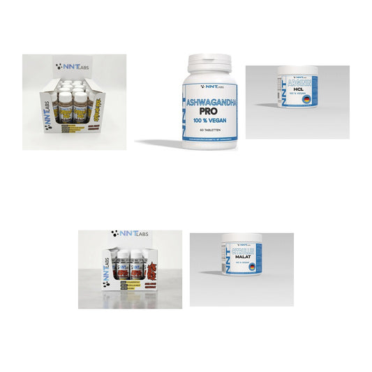 NNT Labs Marken-Großset: Extreme Pre-Wor + Ashwagandha Pro + 3 weitere – alle enthaltenen Artikel