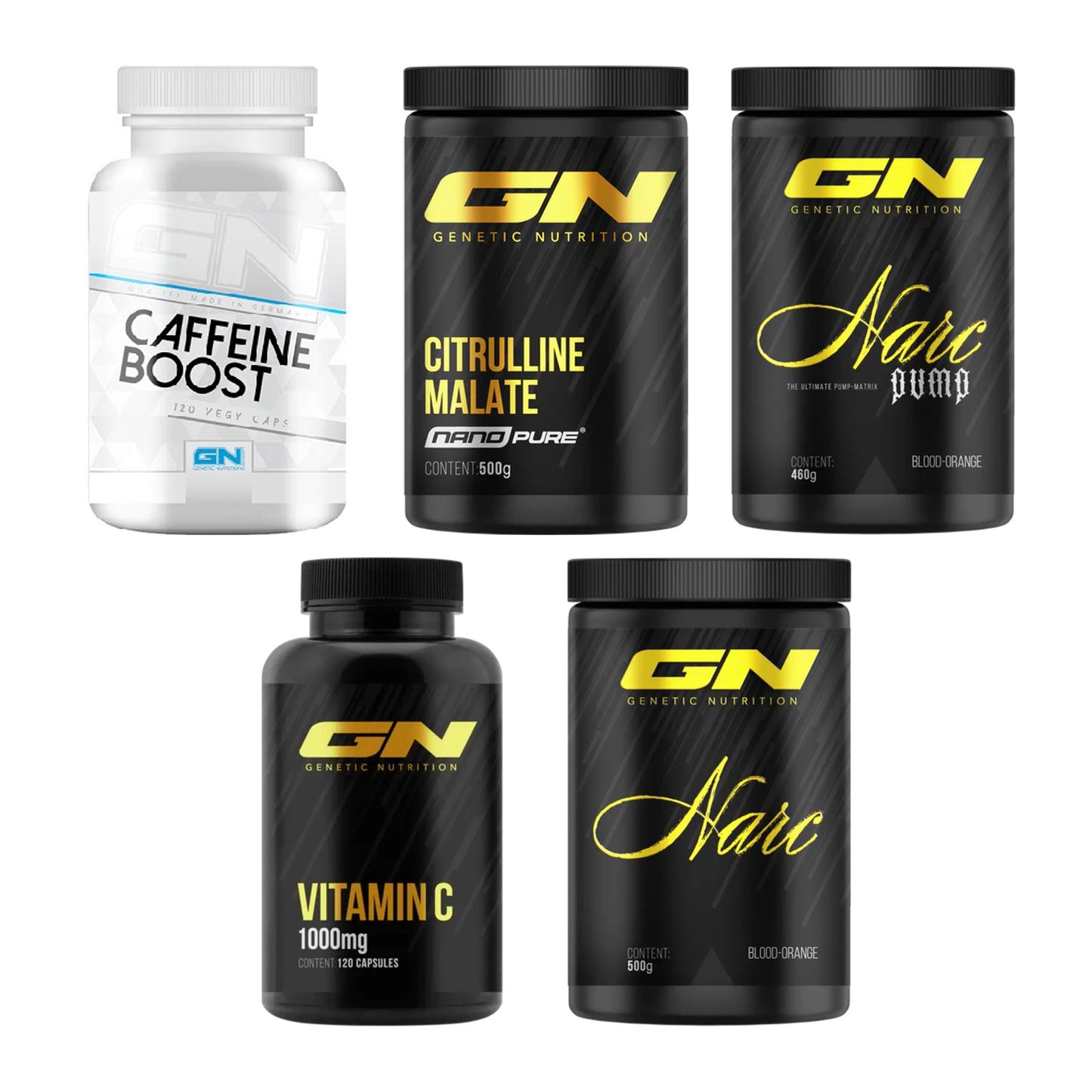 GN Labaratories Marken-Großset: GN Caffein Boost + 4 weitere – alle enthaltenen Artikel