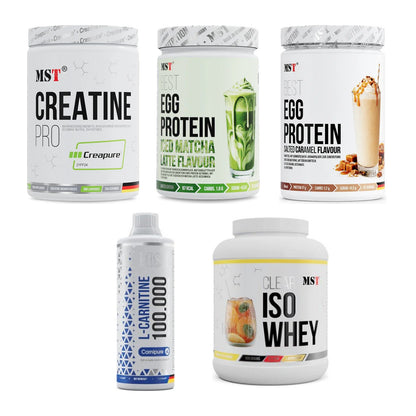 MST Marken-Großset: Creatin Pro + EGG Protein + 3 weitere – alle enthaltenen Artikel