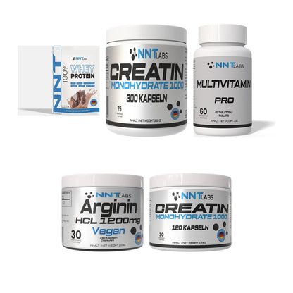 NNT Labs Marken-Großset: Whey + Creatin 1000 mg + 3 weitere – alle enthaltenen Artikel