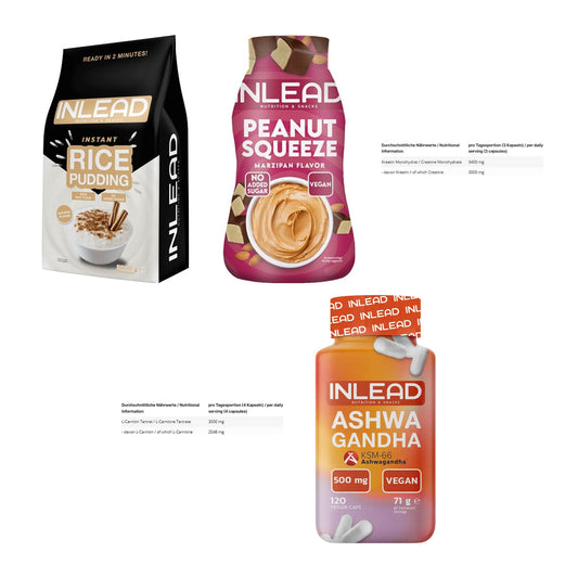 INLEAD Marken-Großset: Instant Rice + Peanut Squeeze + 3 weitere – alle enthaltenen Artikel