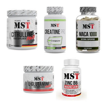 MST Marken-Großset: Citrulline Malat + Creatine Pro + 3 weitere – alle enthaltenen Artikel