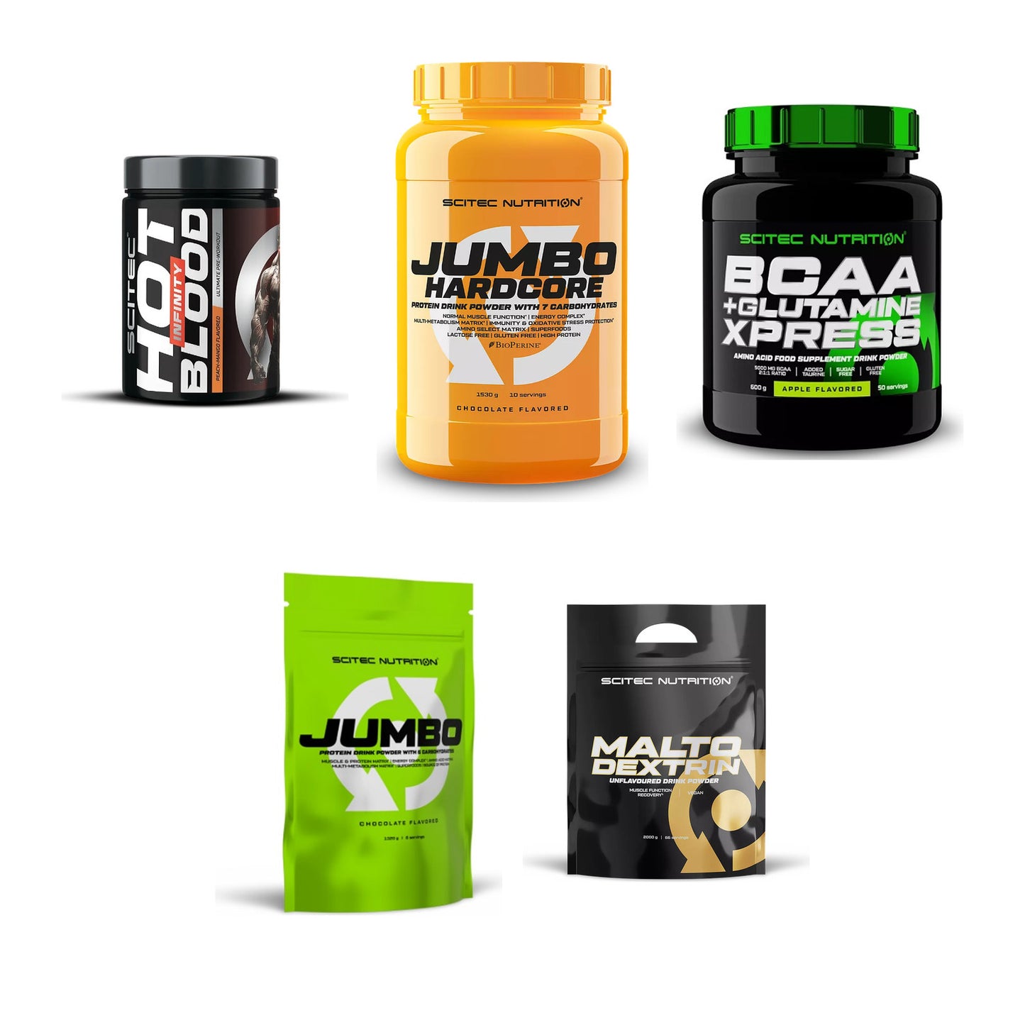 Scitec Nutrition Marken-Großset: Hot Blood INFINITY + 4 weitere – alle enthaltenen Artikel