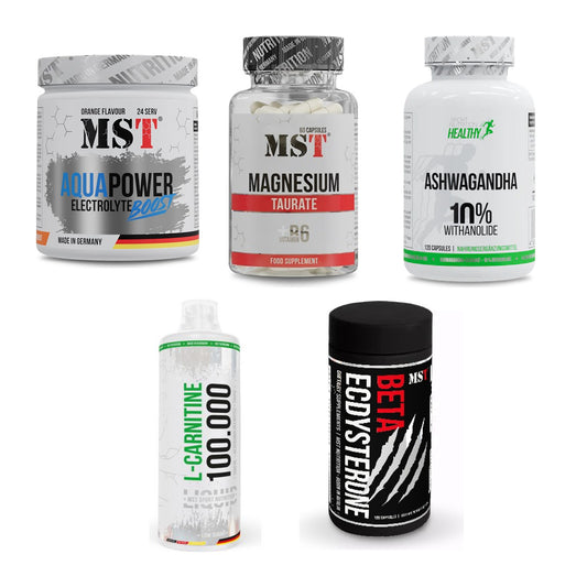 MST Marken-Großset: Aqua Power + Magnesium Taurat + 3 weitere – alle enthaltenen Artikel