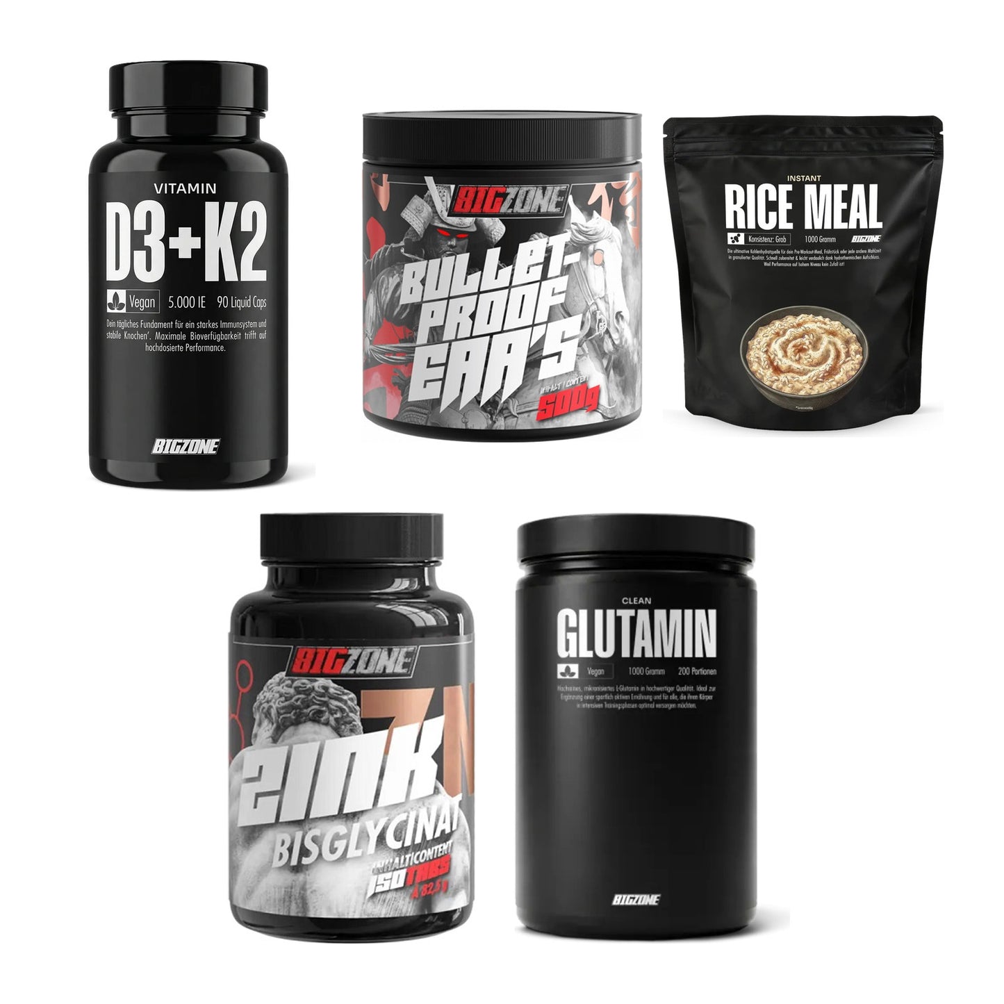 Big Zone Marken-Großset: Zone Vitamin D3 + Zone Bulletproo + 3 weitere – alle enthaltenen Artikel