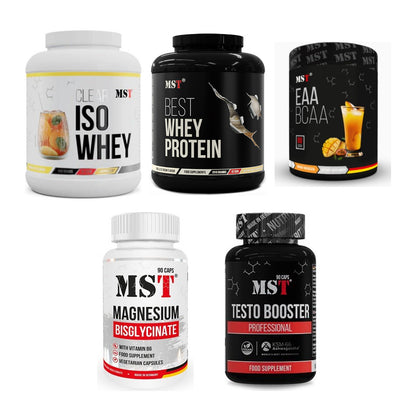 MST Marken-Großset: Iso Clear + Best Whey Protein + 3 weitere – alle enthaltenen Artikel