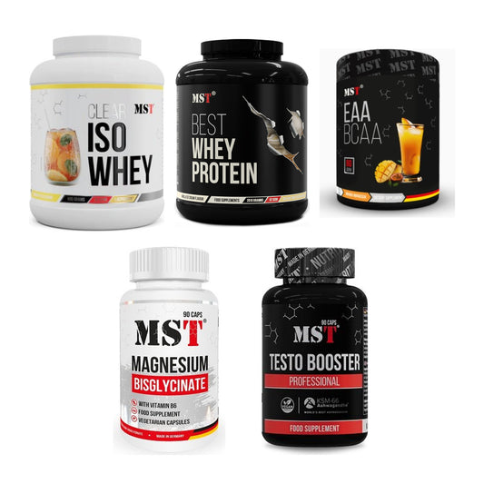 MST Marken-Großset: Iso Clear + Best Whey Protein + 3 weitere – alle enthaltenen Artikel