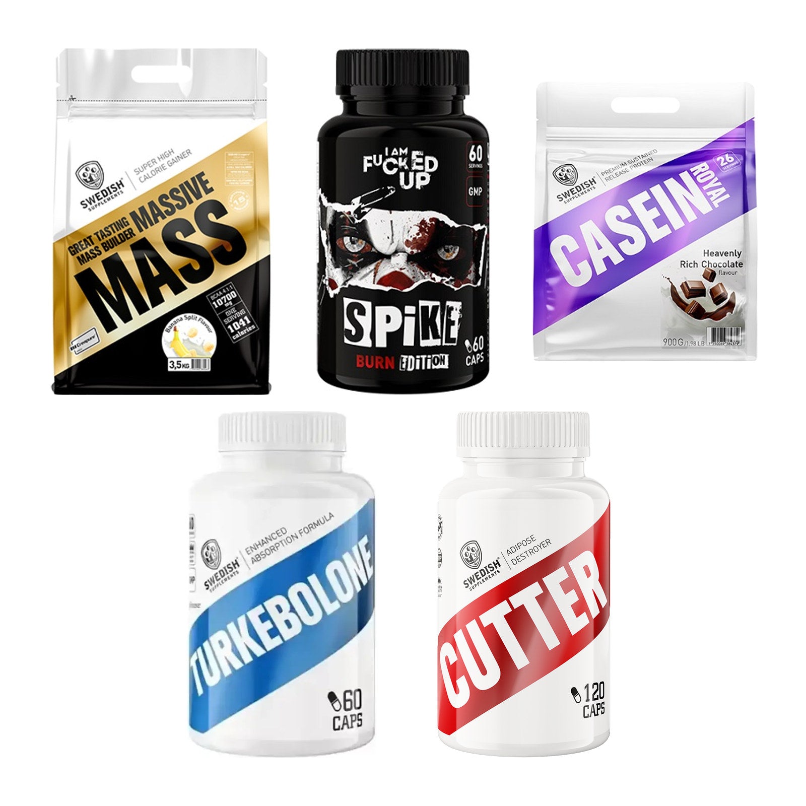 Swedish Supplements Marken-Großset: Supplements Massive + 4 weitere – alle enthaltenen Artikel