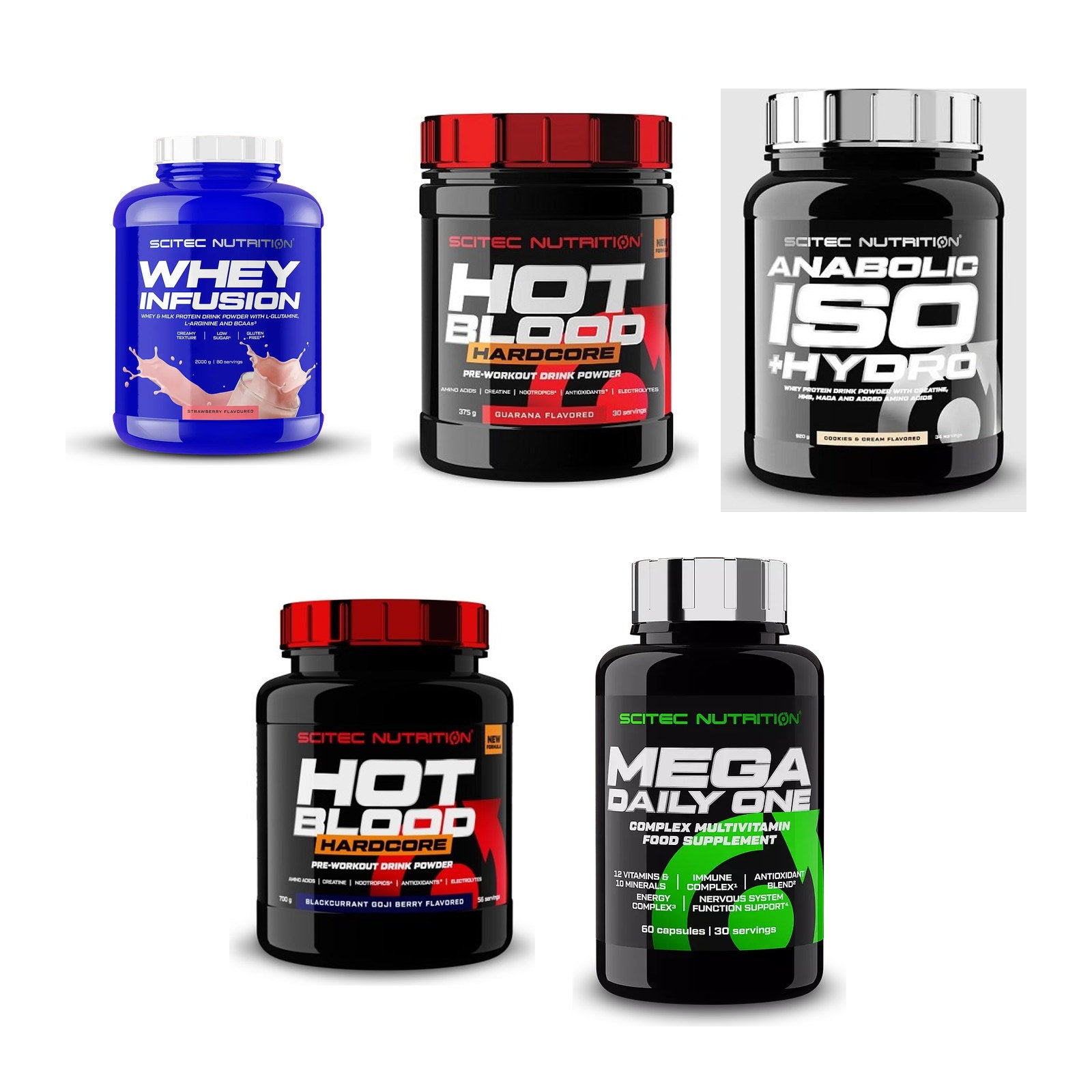 Scitec Nutrition Marken-Großset: Whey Infusion + 4 weitere – alle enthaltenen Artikel