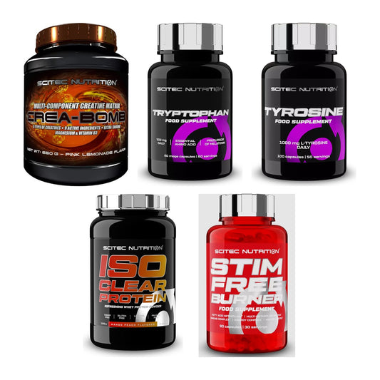 Scitec Nutrition Marken-Großset: Crea-Bomb + 4 weitere – alle enthaltenen Artikel