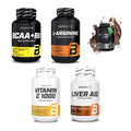 BioTech USA Marken-Großset: BCAA+B6 100 Tabl + L-Arginine + 3 weitere – alle enthaltenen Artikel