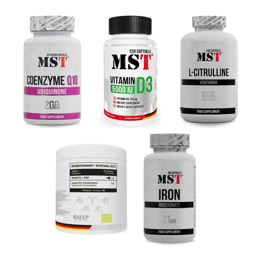 MST Marken-Großset: Coenzyme Q10 200 + Vitamin D3 5000IU + 3 weitere – alle enthaltenen Artikel