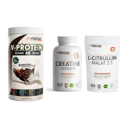 ProFuel Marken-Trio: V-PROTEIN + Creatine + L-Citrullin – alle enthaltenen Artikel