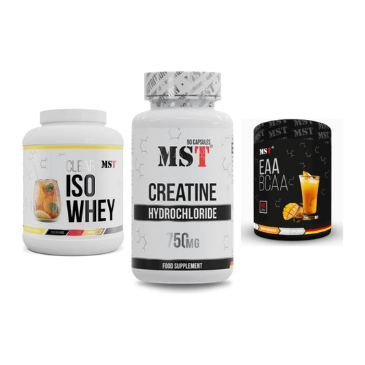 MST Marken-Trio: Iso Clear + Creatin HCL + EAA & BCAA – alle enthaltenen Artikel