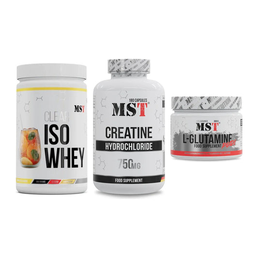 MST Marken-Trio: Iso Clear + Creatine HCL + Glutamine – alle enthaltenen Artikel