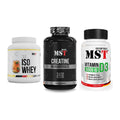 MST Marken-Trio: Iso Clear + Creatine + Vitamin D3 – alle enthaltenen Artikel