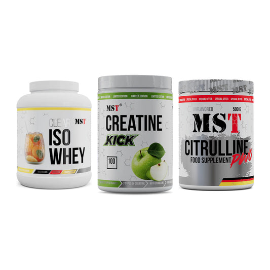 MST Marken-Trio: Iso Clear + Creatine Kick + Citrulline – alle enthaltenen Artikel