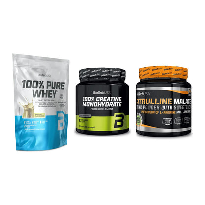 BioTech USA Marken-Trio: 100% Pure + Creatine + Citrulline – alle enthaltenen Artikel