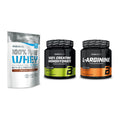 BioTech USA Marken-Trio: 100% Pure + Creatine + L-Arginin – alle enthaltenen Artikel