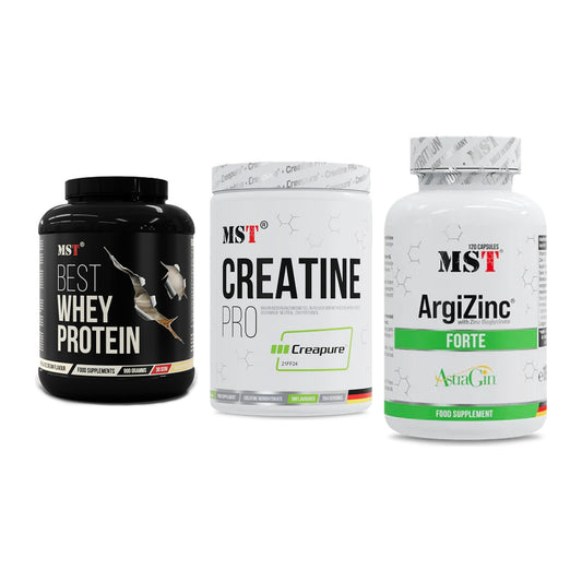 MST Marken-Trio: Best Whey + Creatin Pro + ArgiZinc Forte – alle enthaltenen Artikel