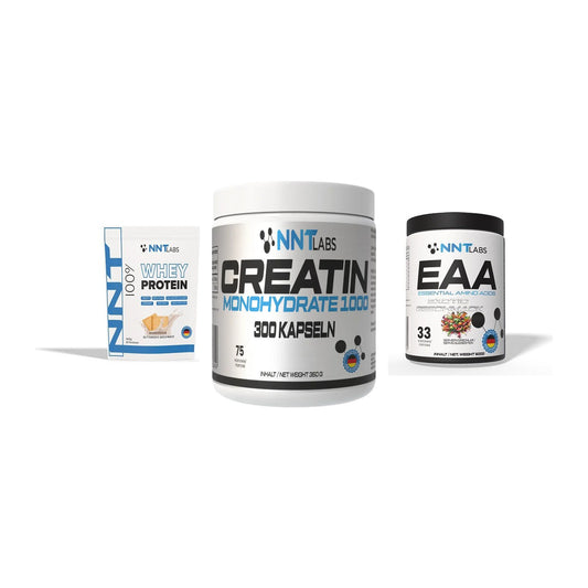 NNT Labs Marken-Trio: Whey + Creatin 1000 mg + EAA – alle enthaltenen Artikel