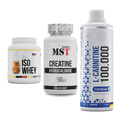 MST Marken-Trio: Iso Clear + Creatin HCL + L-Carnitine – alle enthaltenen Artikel