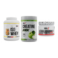 MST Marken-Trio: Iso Clear 900g + Creatine Kick + Glutamine – alle enthaltenen Artikel