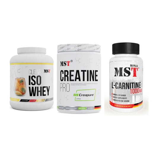 MST Marken-Trio: Iso Clear + Creatin Pro + L-Carnitine – alle enthaltenen Artikel
