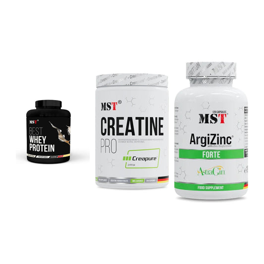 MST Marken-Trio: Best Whey + Creatin Pro + ArgiZinc Forte – alle enthaltenen Artikel