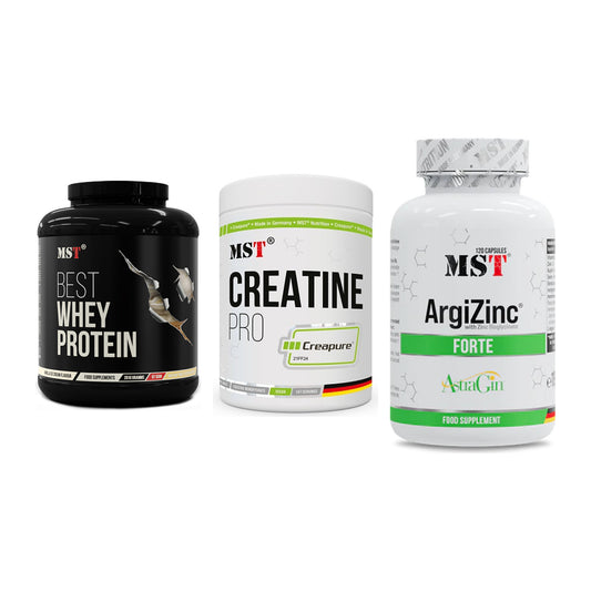MST Marken-Trio: Best Whey + Creatin Pro + ArgiZinc Forte – alle enthaltenen Artikel