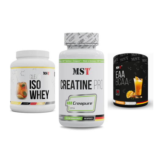 MST Marken-Trio: Iso Clear + Creatine Pro CREAPURE + EAA & BCAA – alle enthaltenen Artikel
