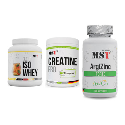 MST Marken-Trio: Iso Clear + Creatin Pro CREAPURE + ArgiZinc Forte – alle enthaltenen Artikel