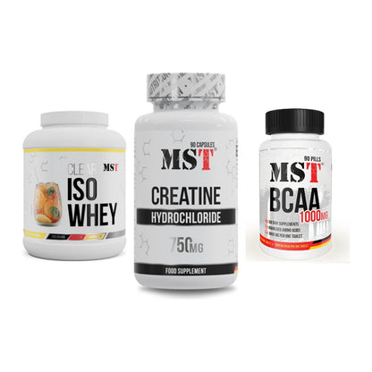 MST Marken-Trio: Iso Clear + Creatin HCL + BCAA 1000 (90 Tabl.) – alle enthaltenen Artikel