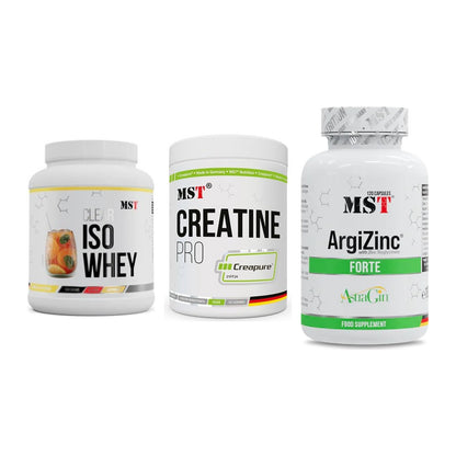 MST Marken-Trio: Iso Clear + Creatin Pro CREAPURE + ArgiZinc Forte – alle enthaltenen Artikel