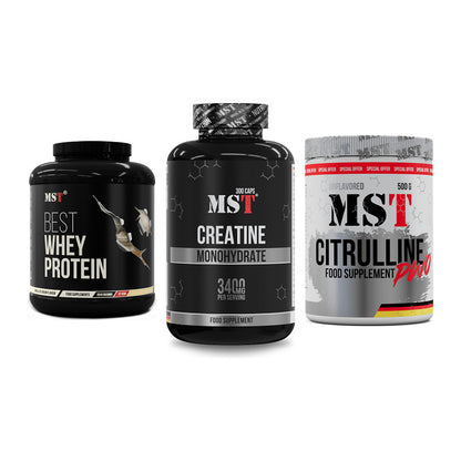 MST Marken-Trio: Best Whey + Creatine + Citrulline – alle enthaltenen Artikel