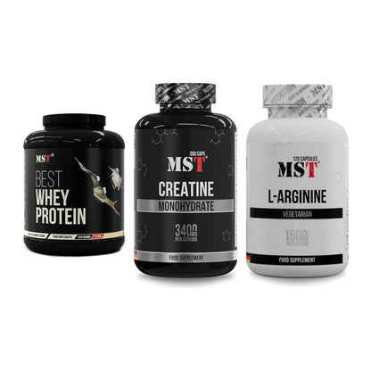 MST Marken-Trio: Best Whey + Creatine + L-Arginine 120 – alle enthaltenen Artikel