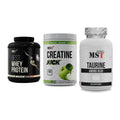 MST Marken-Trio: Best Whey Protein + Creatine Kick + Taurine – alle enthaltenen Artikel