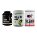 MST Marken-Trio: Best Whey Protein + Creatine Kick + Glutamine – alle enthaltenen Artikel