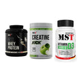 MST Marken-Trio: Best Whey + Creatine Kick + Vitamin D3 – alle enthaltenen Artikel