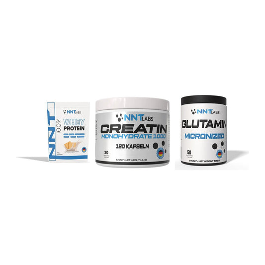 NNT Labs Marken-Trio: Whey + Creatin 1000 mg + Glutamin – alle enthaltenen Artikel