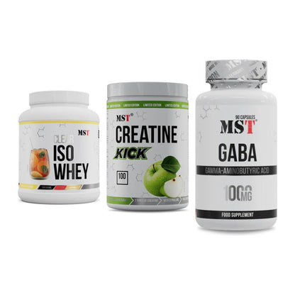 MST Marken-Trio: Iso Clear + Creatine Kick + GABA 1000mg – alle enthaltenen Artikel