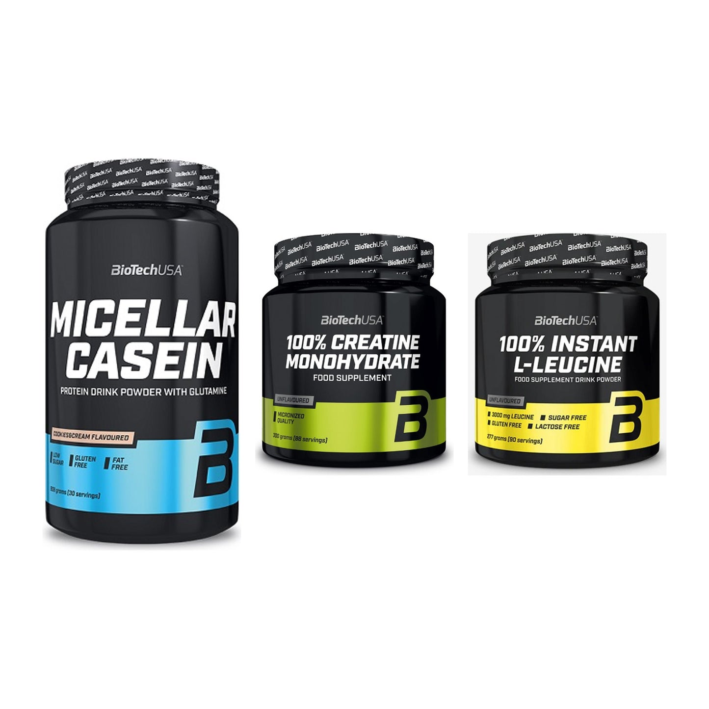 BioTech USA Marken-Trio: Micellar + Creatine + 100% Instant – alle enthaltenen Artikel