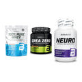 BioTech USA Marken-Trio: 100% Pure Whey + Crea Zero + Neuro – alle enthaltenen Artikel